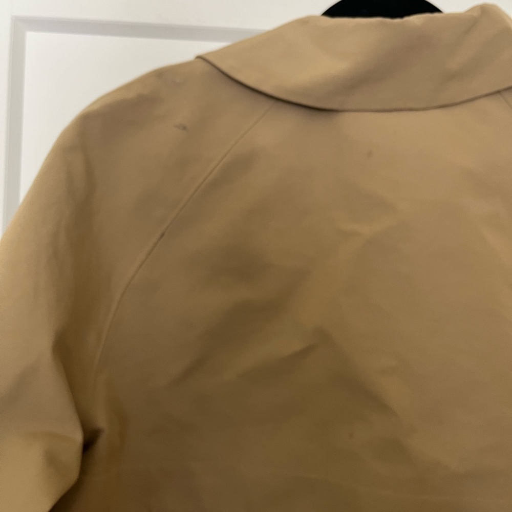 NWT Zara Collection Straight Water Resistant Minimalist Beige Trench Coat L - Picture 8 of 13